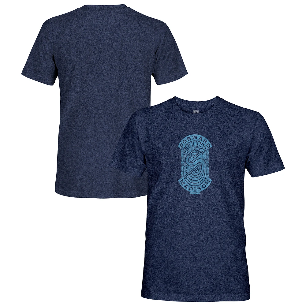 Men's 1863FC Navy Forward Madison FC Vintage Tri-Blend Short Sleeve T-Shirt