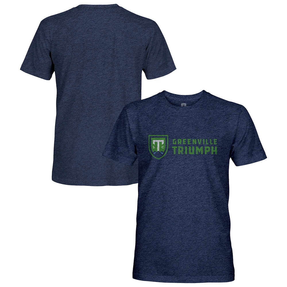 Men's 1863FC Navy Greenville Triumph Vintage Tri-Blend Short Sleeve T-Shirt
