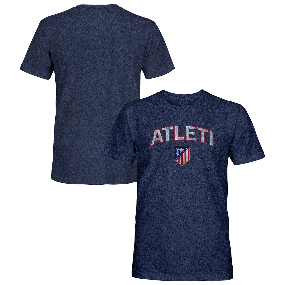 Men's 1863FC Navy Atletico de Madrid Vintage Tri-Blend Short Sleeve T-Shirt