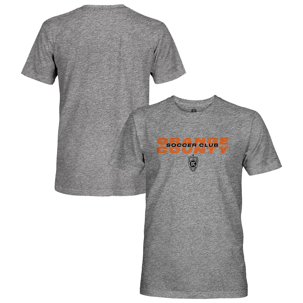 Men's 1863FC Heather Gray Orange County SC Vintage Tri-Blend Short Sleeve T-Shirt