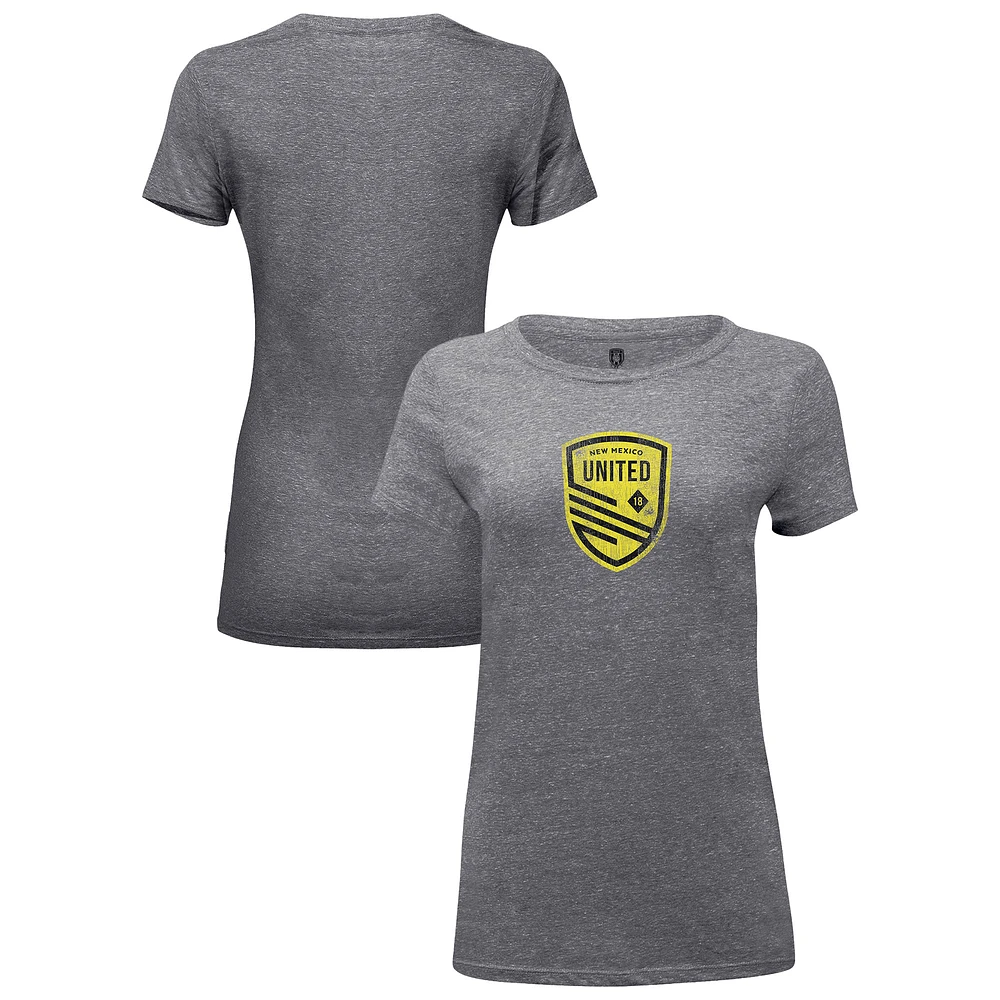 Women's 1863FC Heather Gray New Mexico United Color Badge Tri-Blend T-Shirt