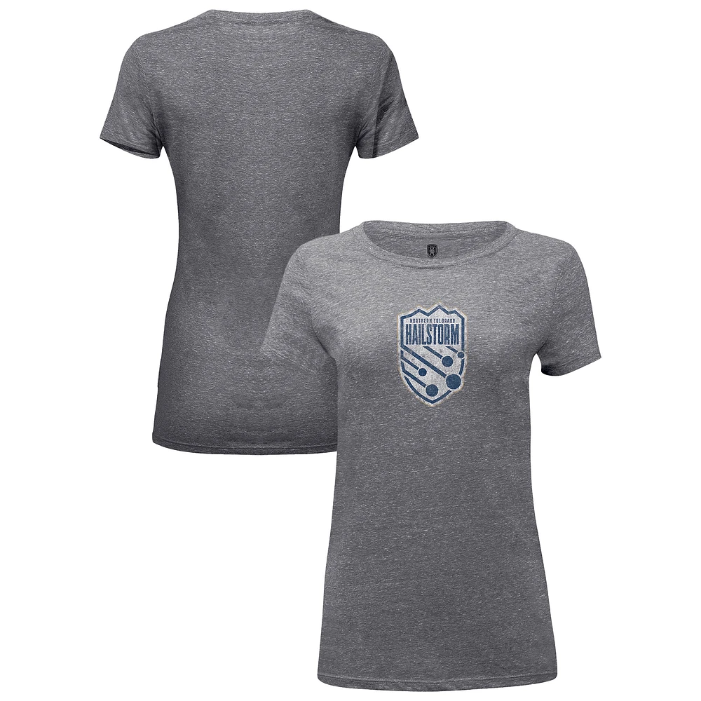 Women's 1863FC Heather Gray Northern Colorado Hailstorm FC Color Badge Tri-Blend T-Shirt