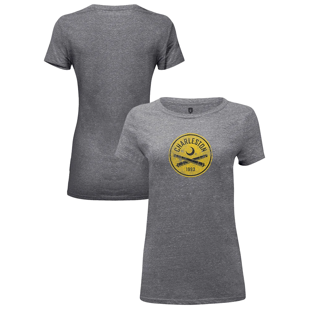 Women's 1863FC Heather Gray Charleston Battery Color Badge Tri-Blend T-Shirt