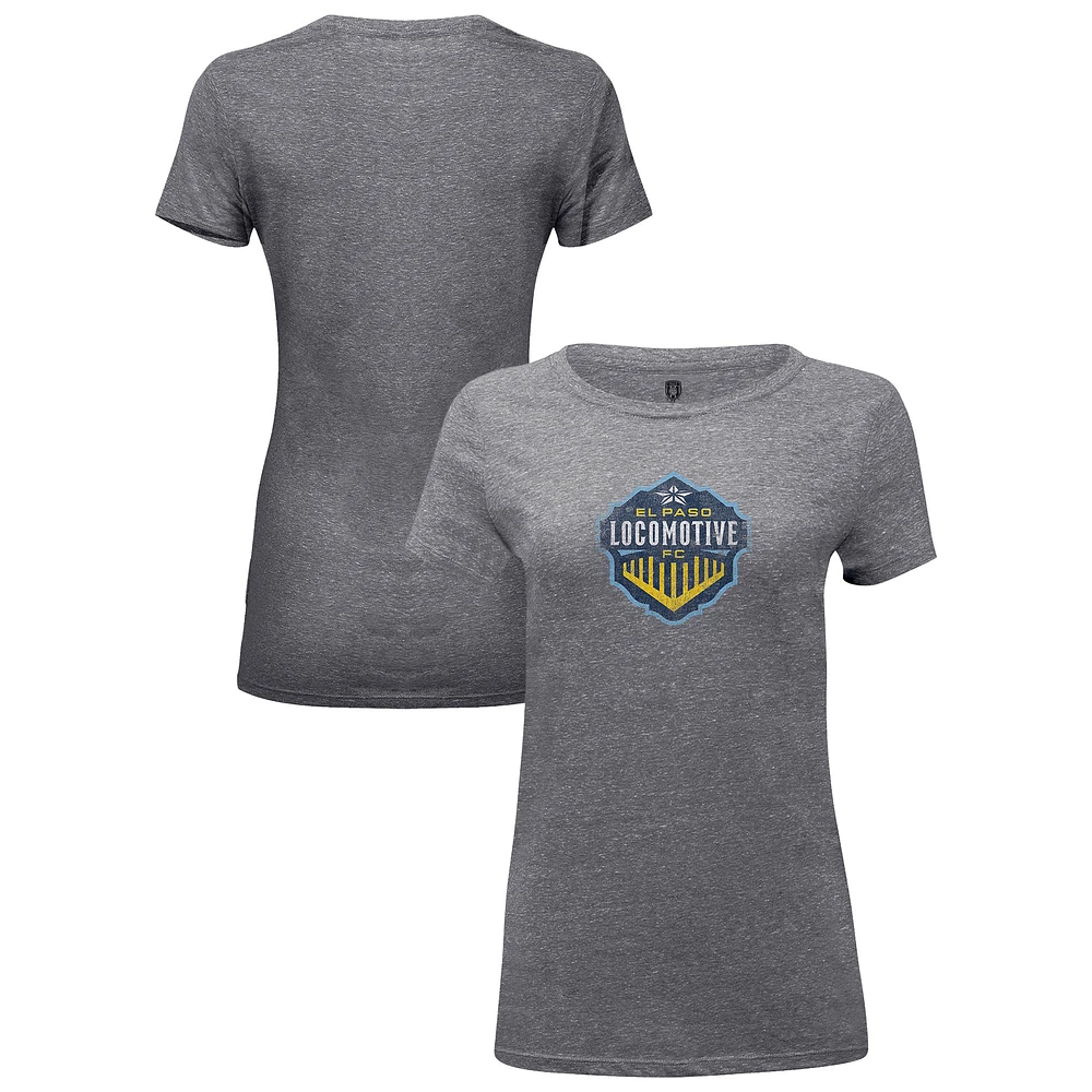 Women's 1863FC Heather Gray El Paso Locomotive FC Color Badge Tri-Blend T-Shirt