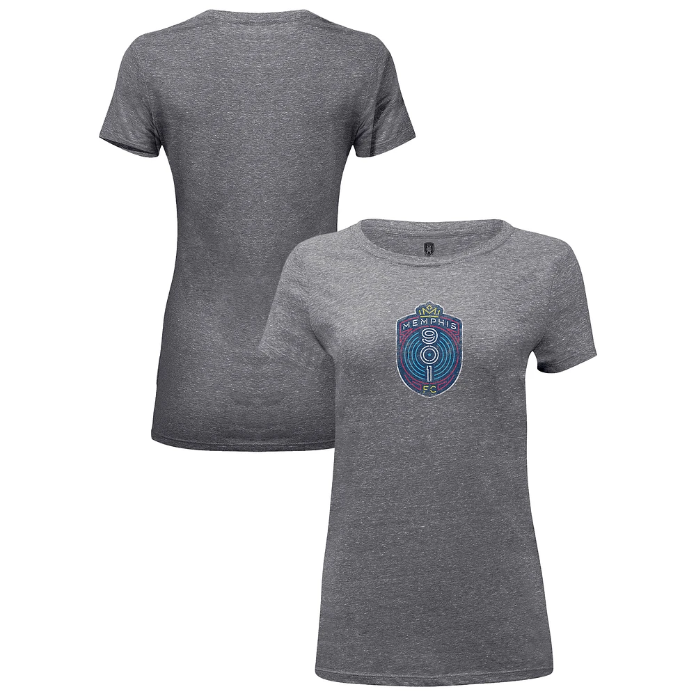 Women's 1863FC Heather Gray Memphis 901 FC Color Badge Tri-Blend T-Shirt