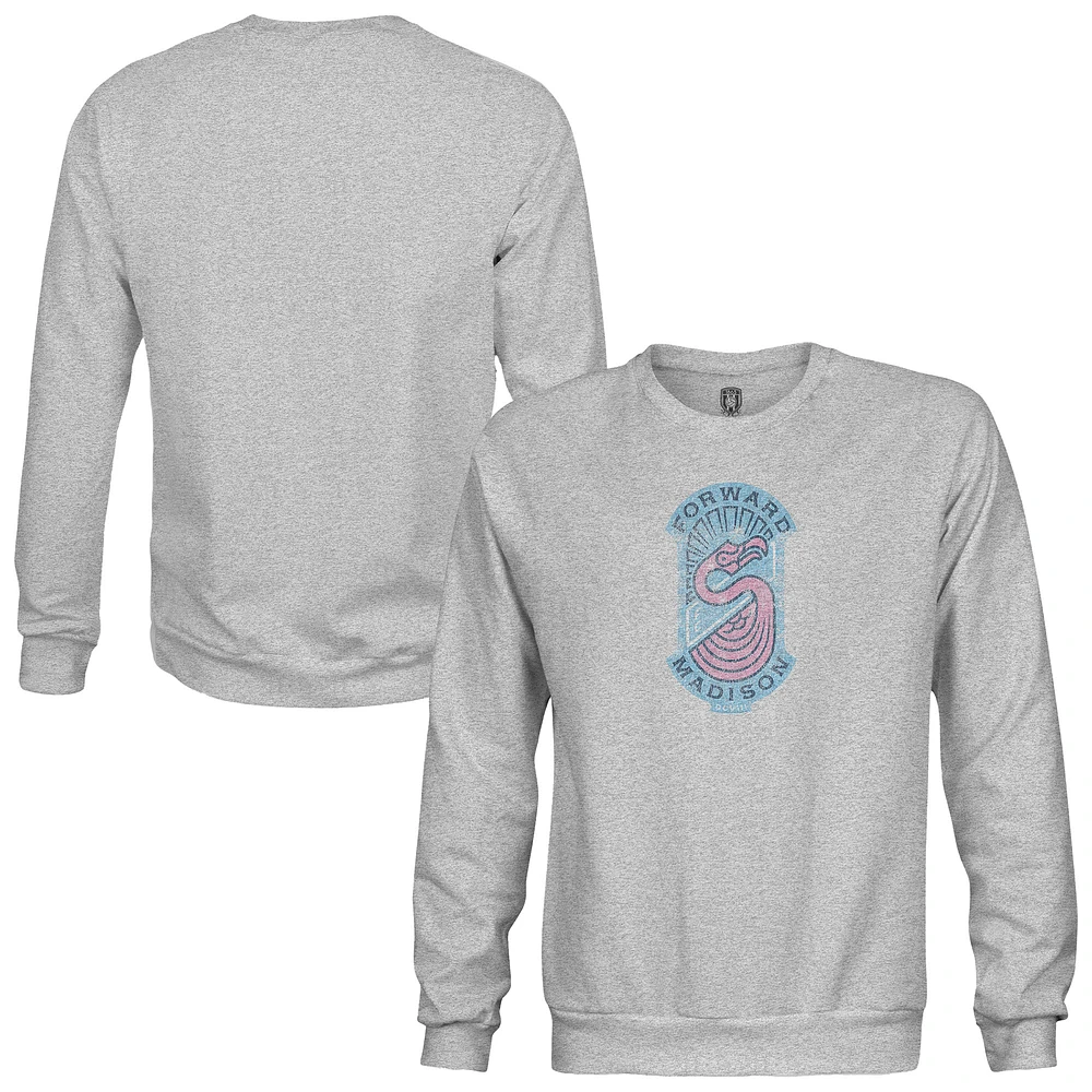 Men's 1863FC Heather Gray Forward Madison FC Color Badge Pullover Sweatshirt