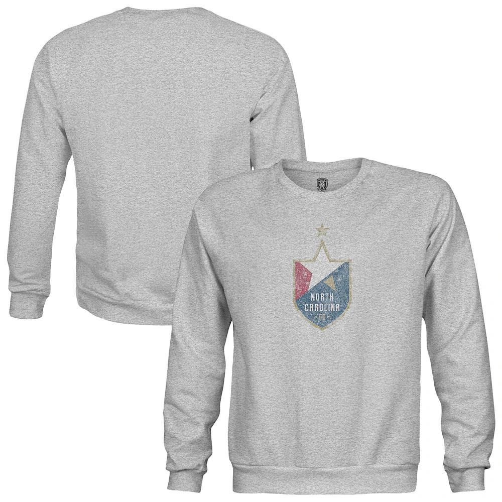 Youth 1863FC Heather Gray North Carolina FC Color Badge Pullover Sweatshirt