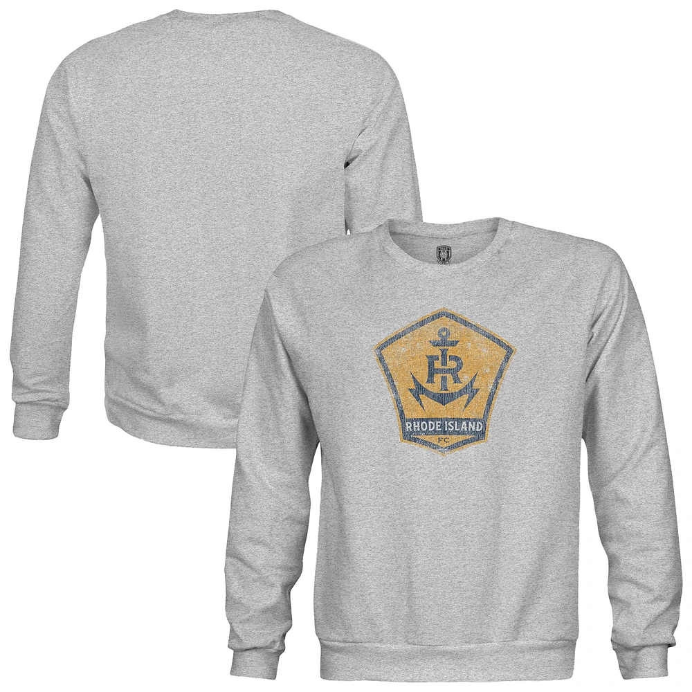 Youth 1863FC Heather Gray Rhode Island FC Color Badge Pullover Sweatshirt
