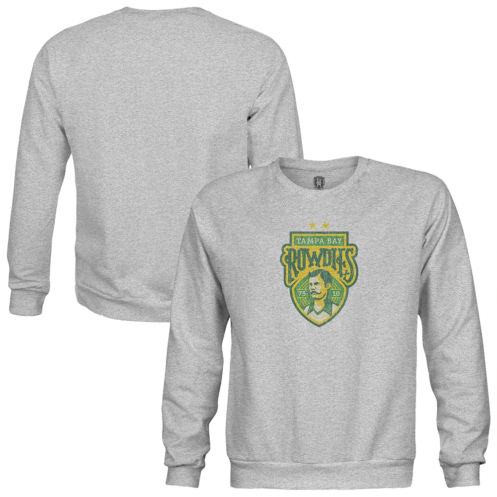 Youth 1863FC Heather Gray Tampa Bay Rowdies Color Badge Pullover Sweatshirt