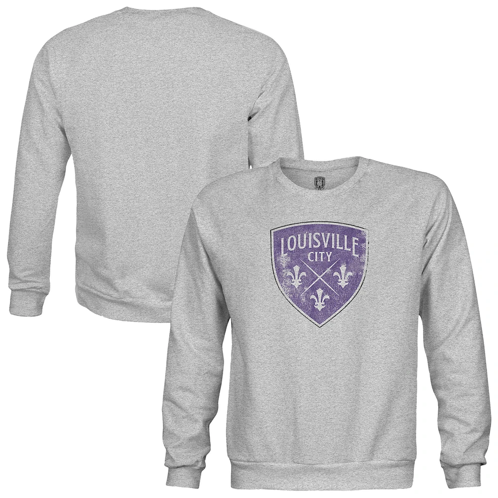 Youth 1863FC Heather Gray Louisville City FC Color Badge Pullover Sweatshirt