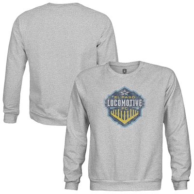 Youth 1863FC Heather Gray El Paso Locomotive FC Color Badge Pullover Sweatshirt