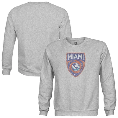 Youth 1863FC Heather Gray Miami FC Color Badge Pullover Sweatshirt