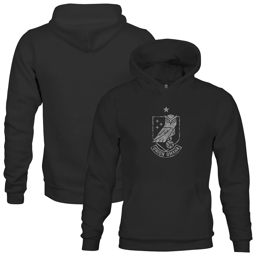Youth 1863FC Black Union Omaha Badge Fleece Pullover Hoodie