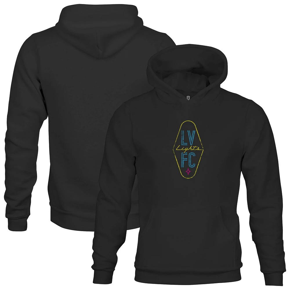 Youth 1863FC Black Las Vegas Lights FC Color Badge Fleece Pullover Hoodie