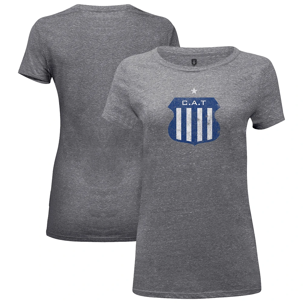 Women's 1863FC Heather Gray Club Atlético Talleres Color Badge Tri-Blend T-Shirt