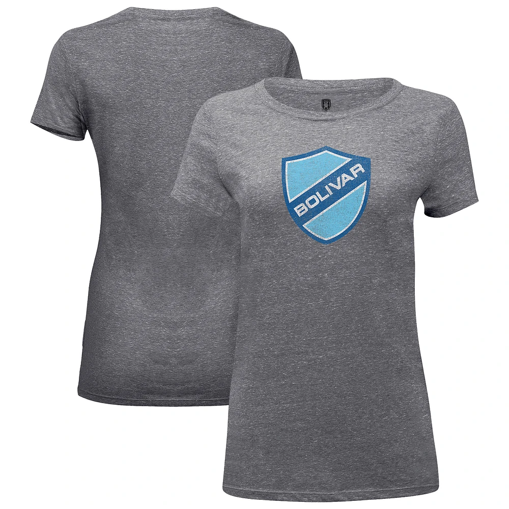 Women's 1863FC Heather Gray Club Bolívar Color Badge Tri-Blend T-Shirt