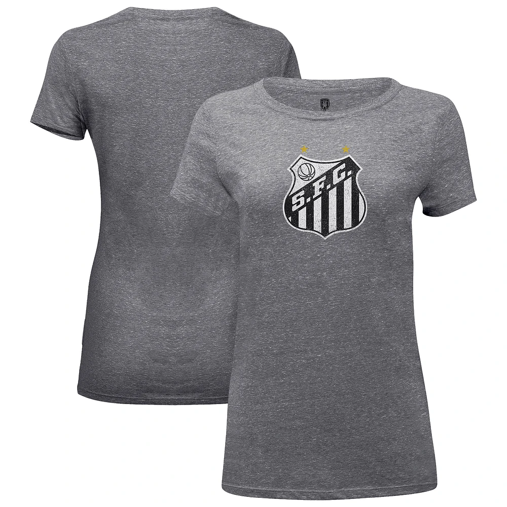 Women's 1863FC Heather Gray Santos FC Color Badge Tri-Blend T-Shirt