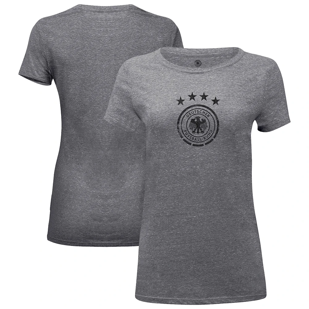 Women's 1863FC Heather Gray Germany National Team Color Badge Tri-Blend T-Shirt