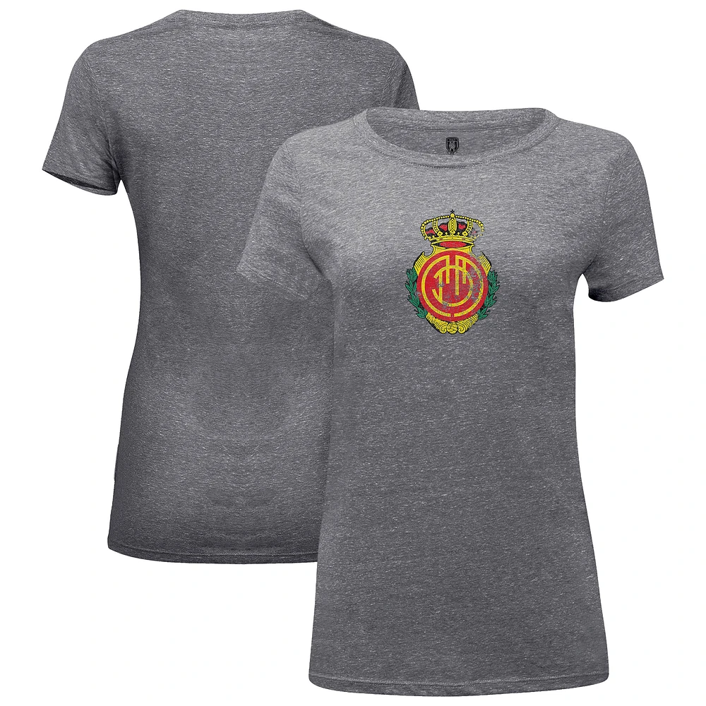 Women's 1863FC Heather Gray RCD Mallorca Color Badge Tri-Blend T-Shirt