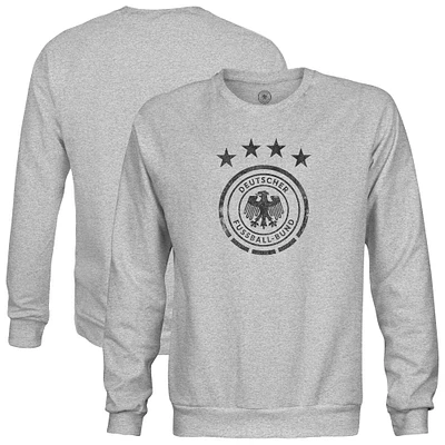 Men's 1863FC Heather Gray Germany National Team Mono Badge Pullover Sweatshirt