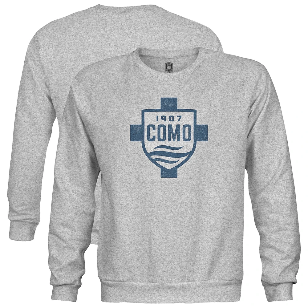 Youth 1863FC Heather Gray Como 1907 Color Badge Crewneck Sweatshirt