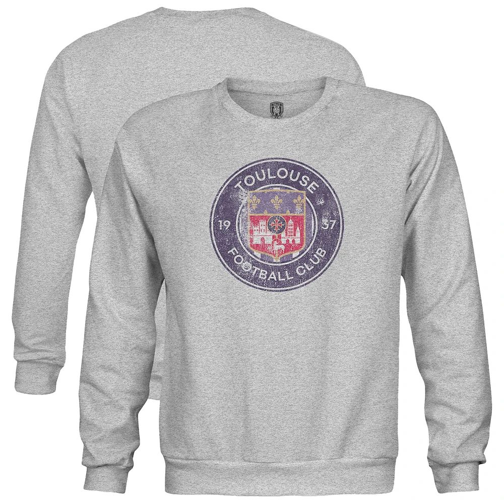 Youth 1863FC Heather Gray Toulouse Color Badge Crewneck Sweatshirt