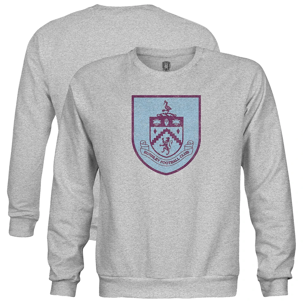 Youth 1863FC Heather Gray Burnley Color Badge Crewneck Sweatshirt