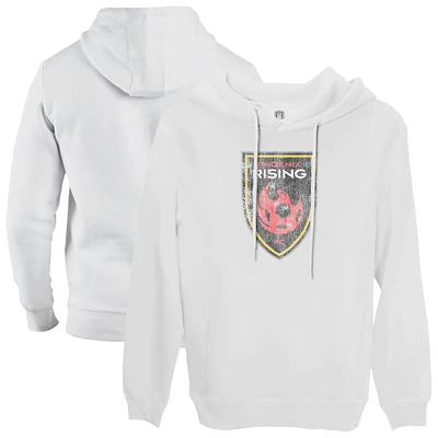 Men's 1863FC White Phoenix Rising FC Color Badge Fleece Pullover Hoodie