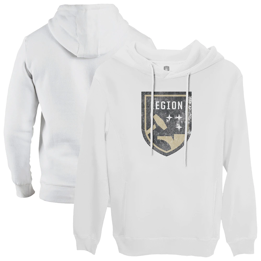 Men's 1863FC White Birmingham Legion FC Color Badge Fleece Pullover Hoodie