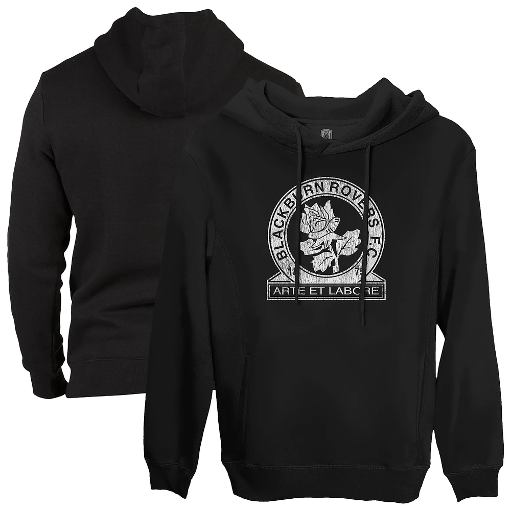 Men's 1863FC Black Blackburn Rovers Fleece Pullover Hoodie