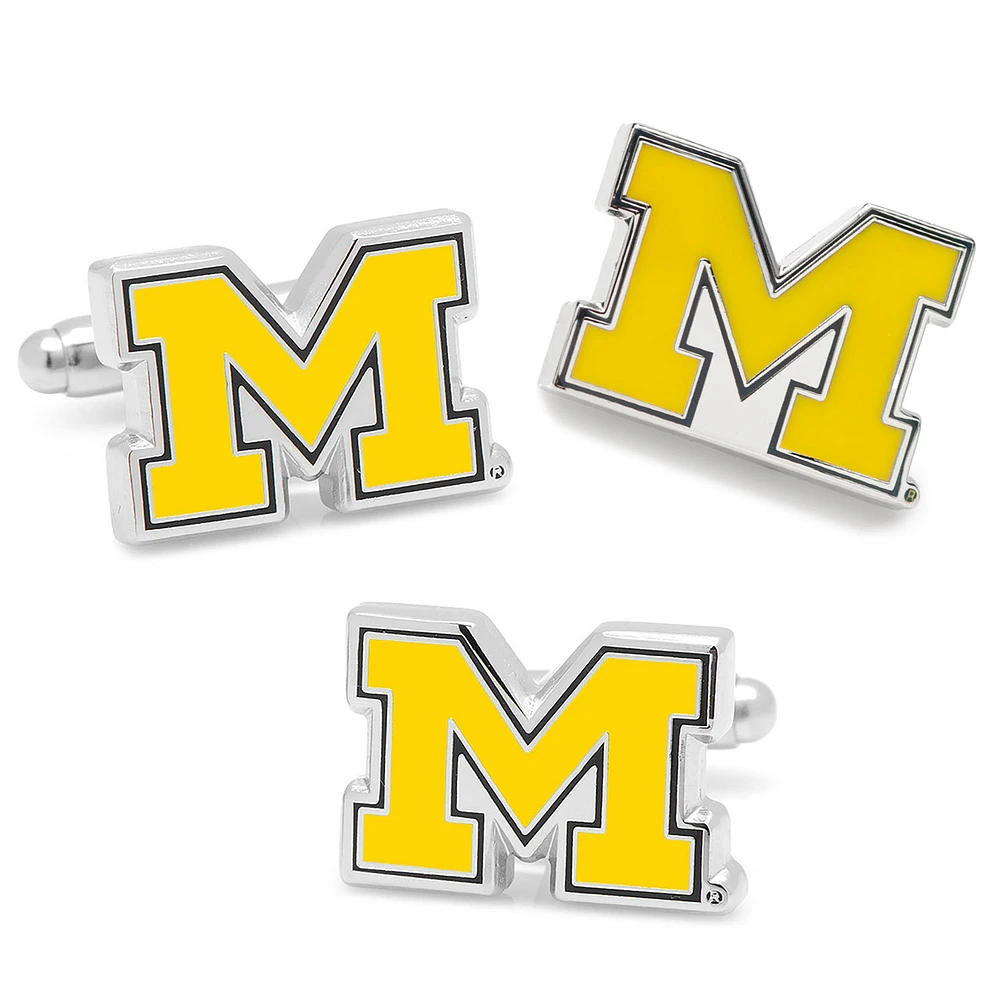 Michigan Wolverines Cufflinks & Lapel Pin Set