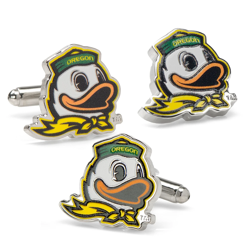Oregon Ducks Cufflinks & Lapel Pin Set