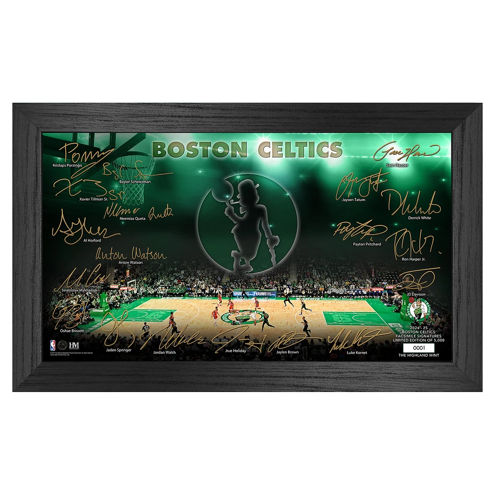 Highland Mint Boston Celtics Signature Court Print