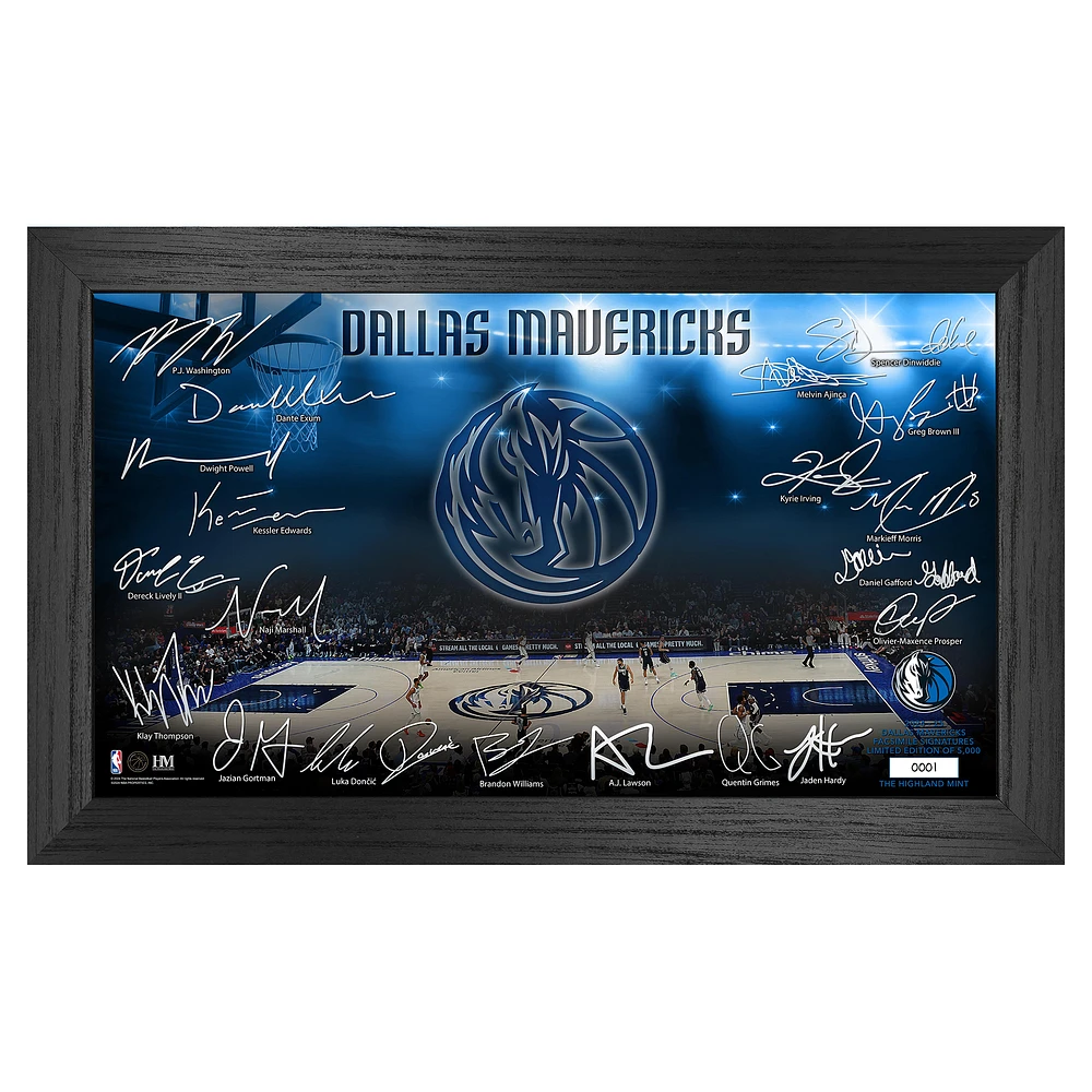 Highland Mint Dallas Mavericks Signature Court Print