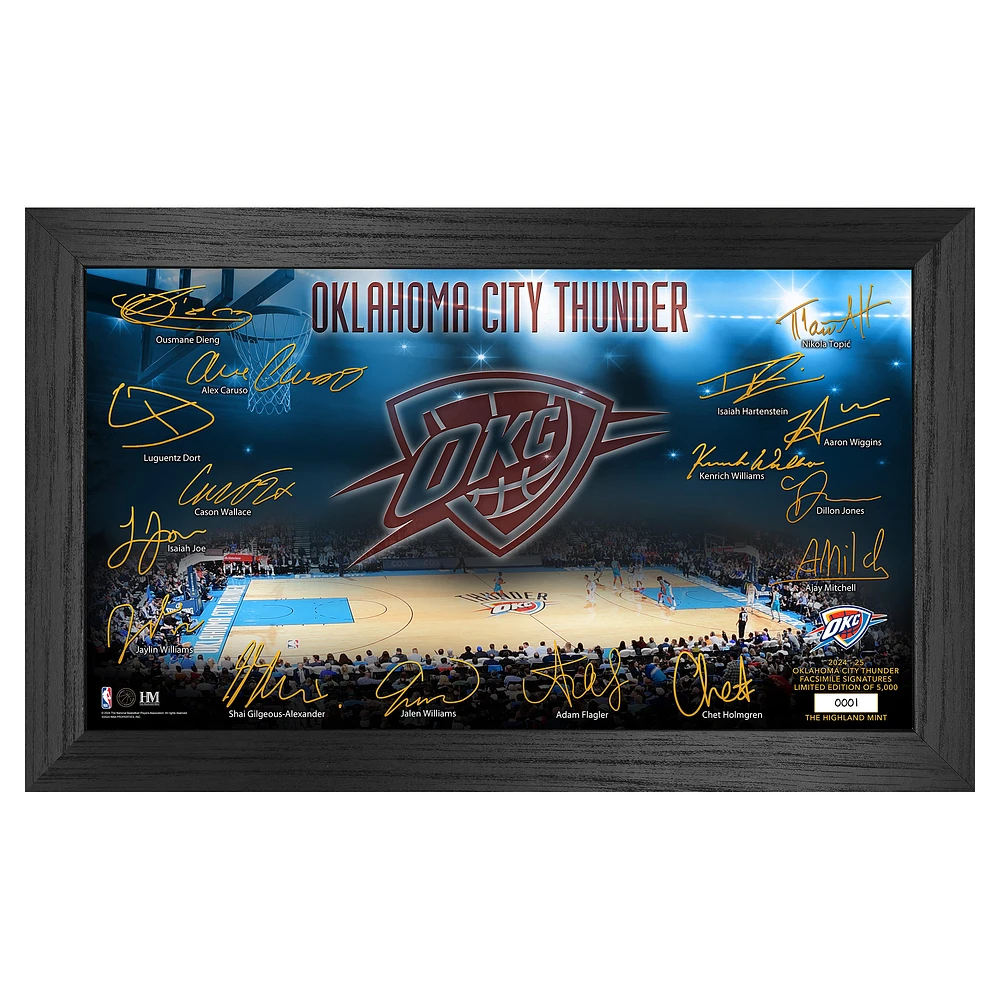 Highland Mint Oklahoma City Thunder Signature Court Print