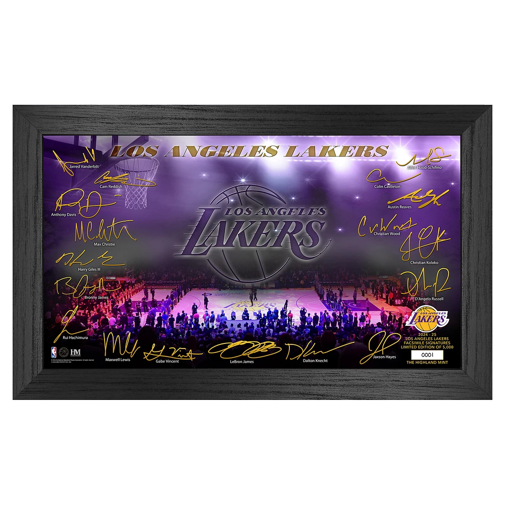 Highland Mint Los Angeles Lakers Signature Court Print