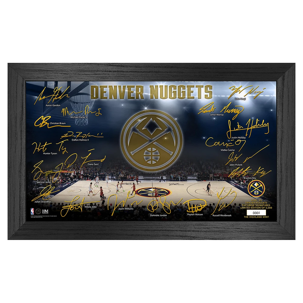 Highland Mint Denver Nuggets Signature Court Print