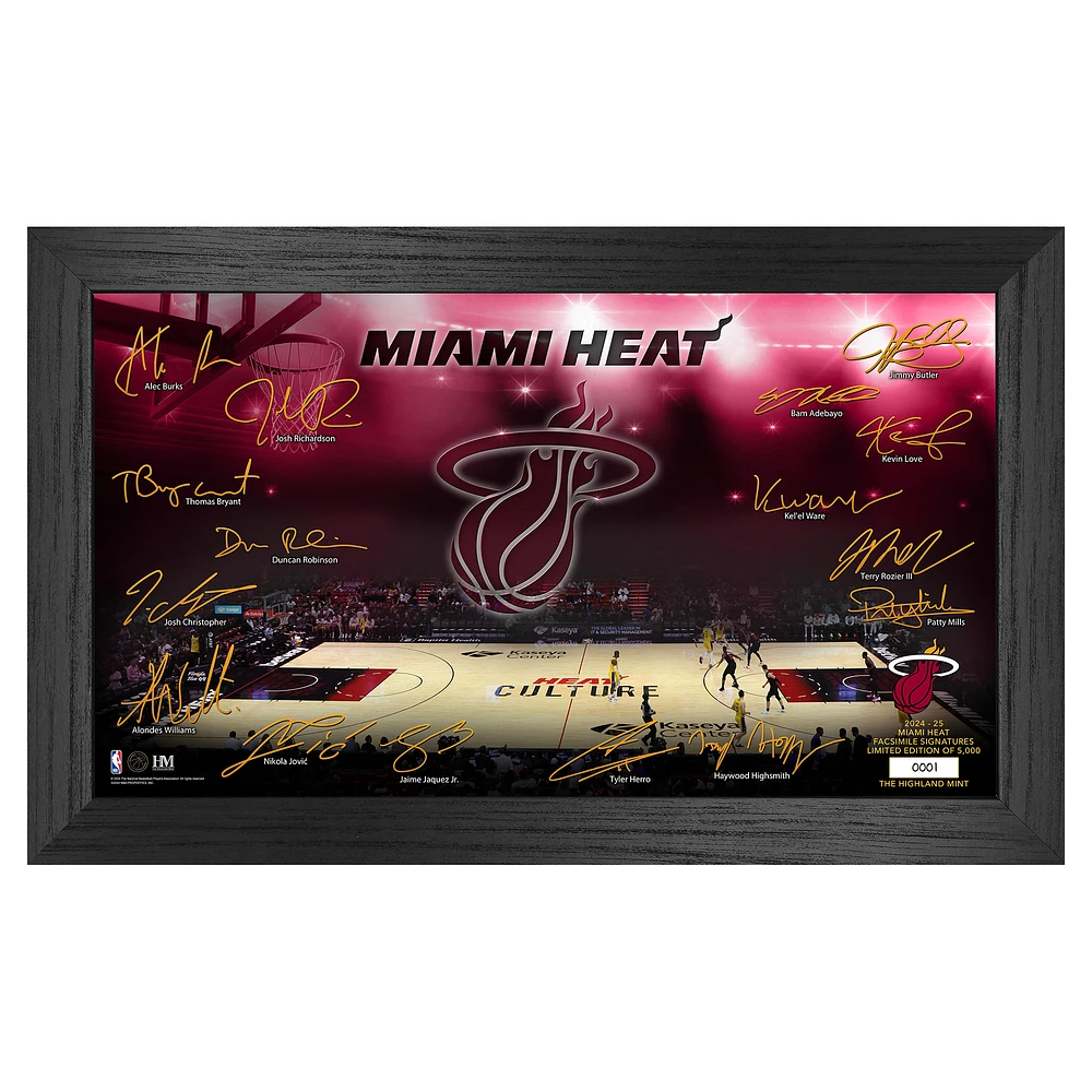 Highland Mint Miami Heat Signature Court Print