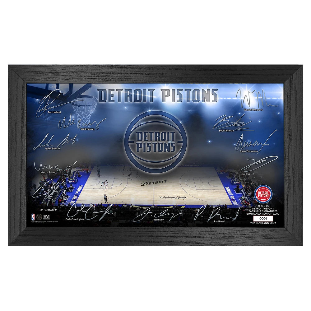 Highland Mint Detroit Pistons Signature Court Print