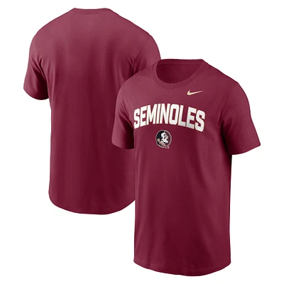 Men's Nike Garnet Florida State Seminoles Primetime Arch Stack T-Shirt