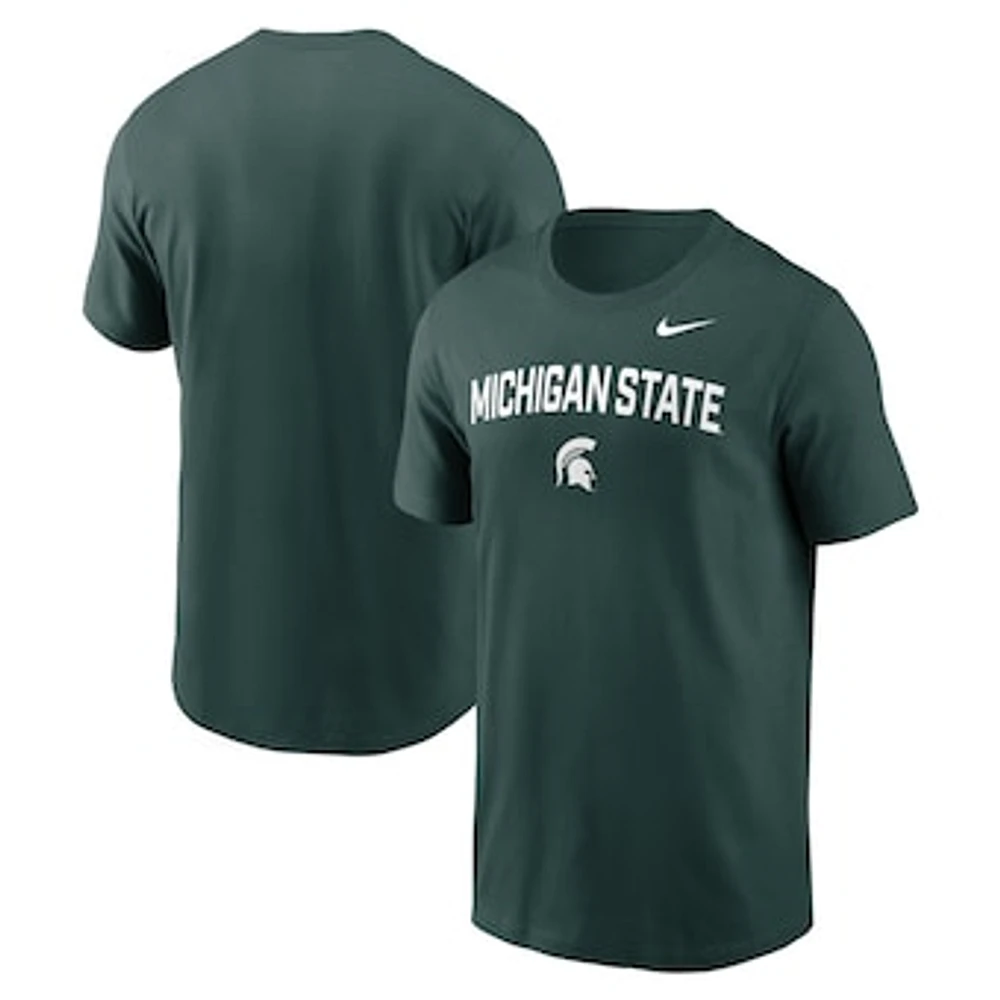 Men's Nike Green Michigan State Spartans Primetime Arch Stack T-Shirt