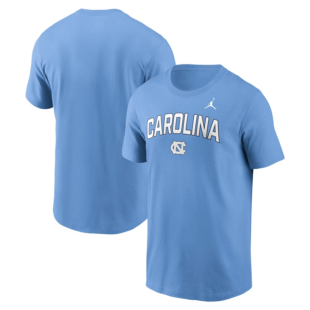 Men's Jordan Brand Carolina Blue North Tar Heels Primetime Arch Stack T-Shirt