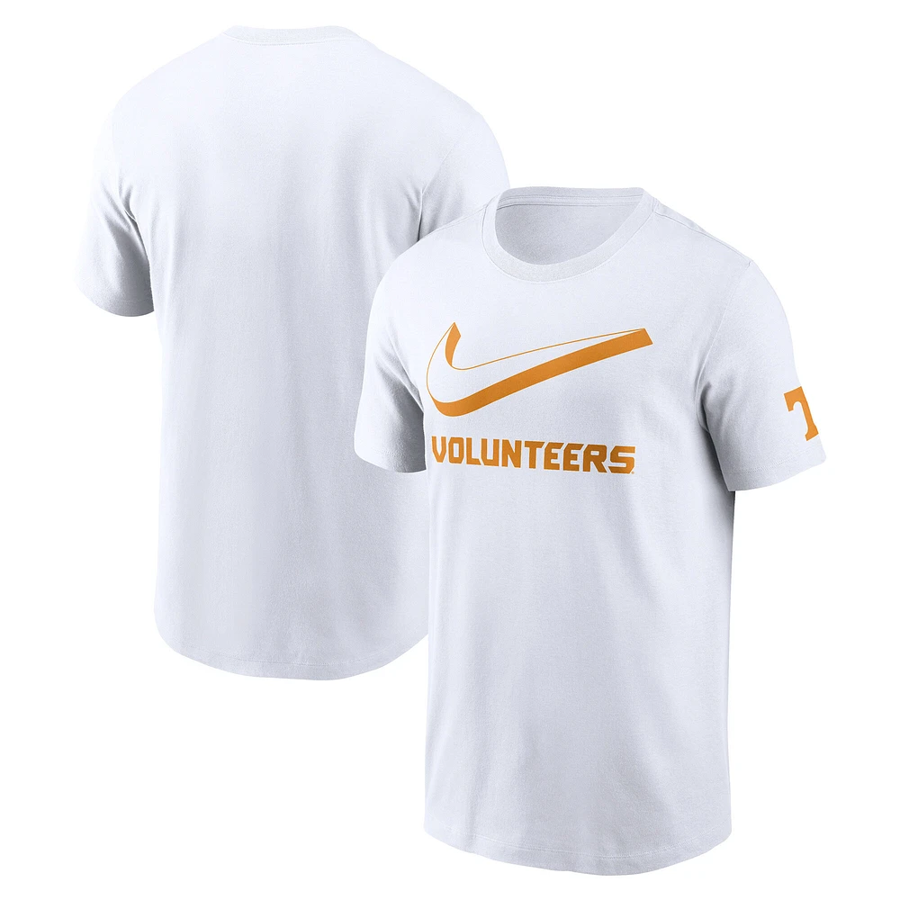 Men's Nike White Tennessee Volunteers Primetime 2-Hit Swoosh T-Shirt