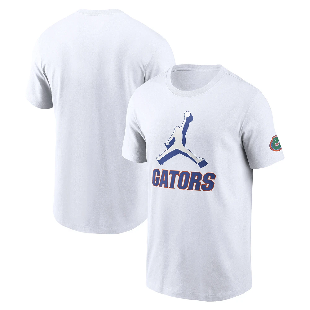 Men's Jordan Brand White Florida Gators Primetime 2-Hit Swoosh T-Shirt