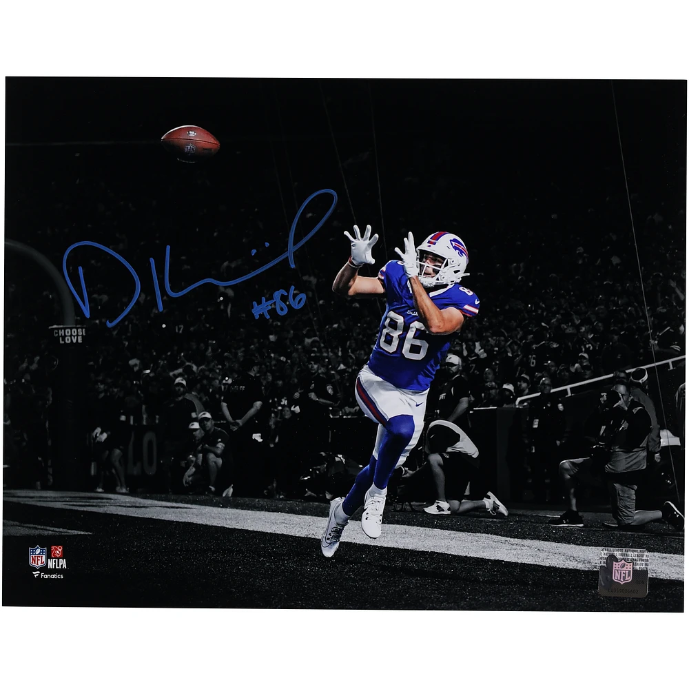 Dalton Kincaid Buffalo Bills Autographed 11" x 14" Spotlight Touchdown Horizontal Photograph