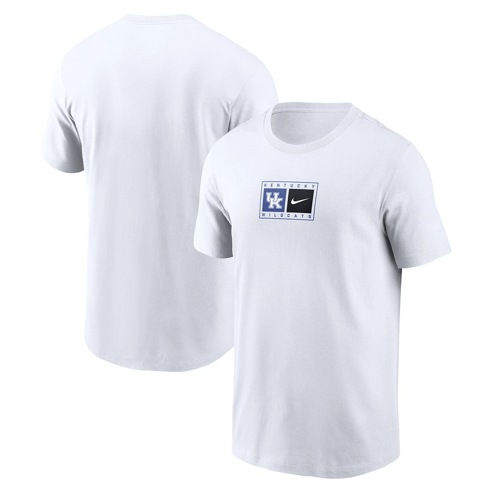 Men's Nike White Kentucky Wildcats Campus Logo Swoosh T-Shirt