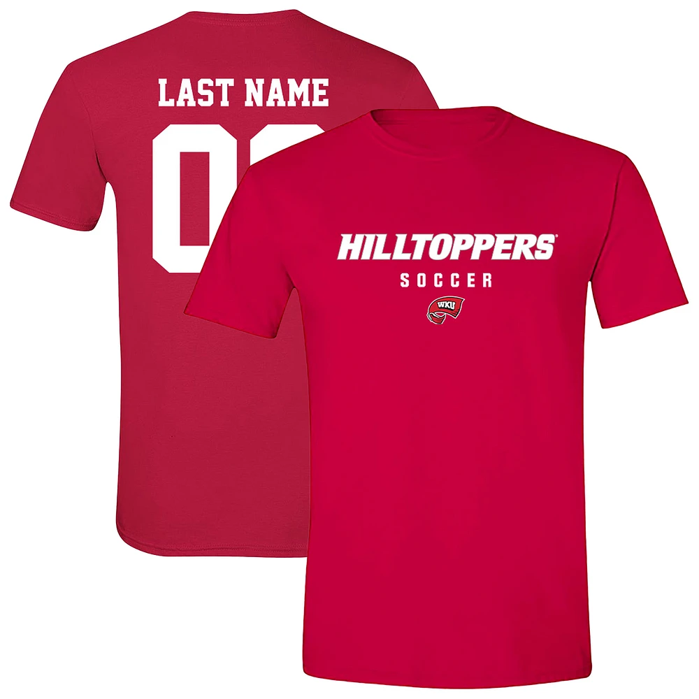 Unisex Red Western Kentucky Hilltoppers Collegiate Women's Soccer NIL Pick-A-Player T-Shirt
