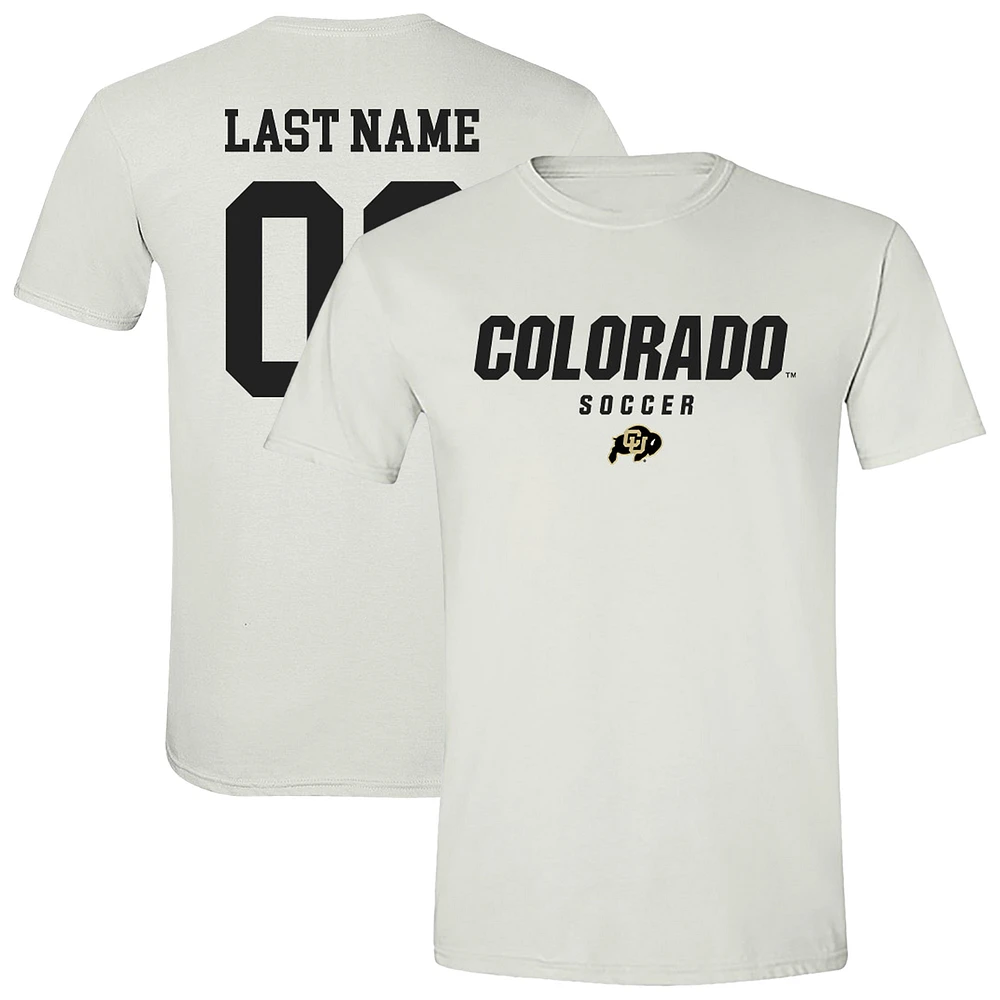 Unisex White Colorado Buffaloes Collegiate Women's Soccer NIL Pick-A-Player T-Shirt