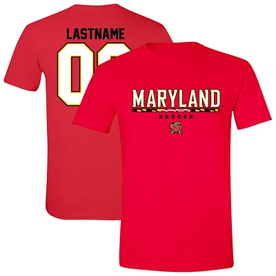 Unisex Red Maryland Terrapins Collegiate Women's Soccer NIL Pick-A-Player T-Shirt