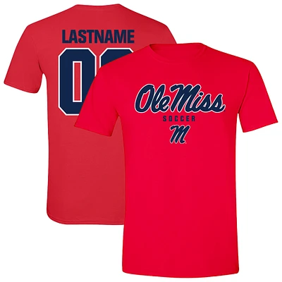 Unisex  Red Ole Miss Rebels Collegiate Women's Soccer NIL Pick-A-Player T-Shirt